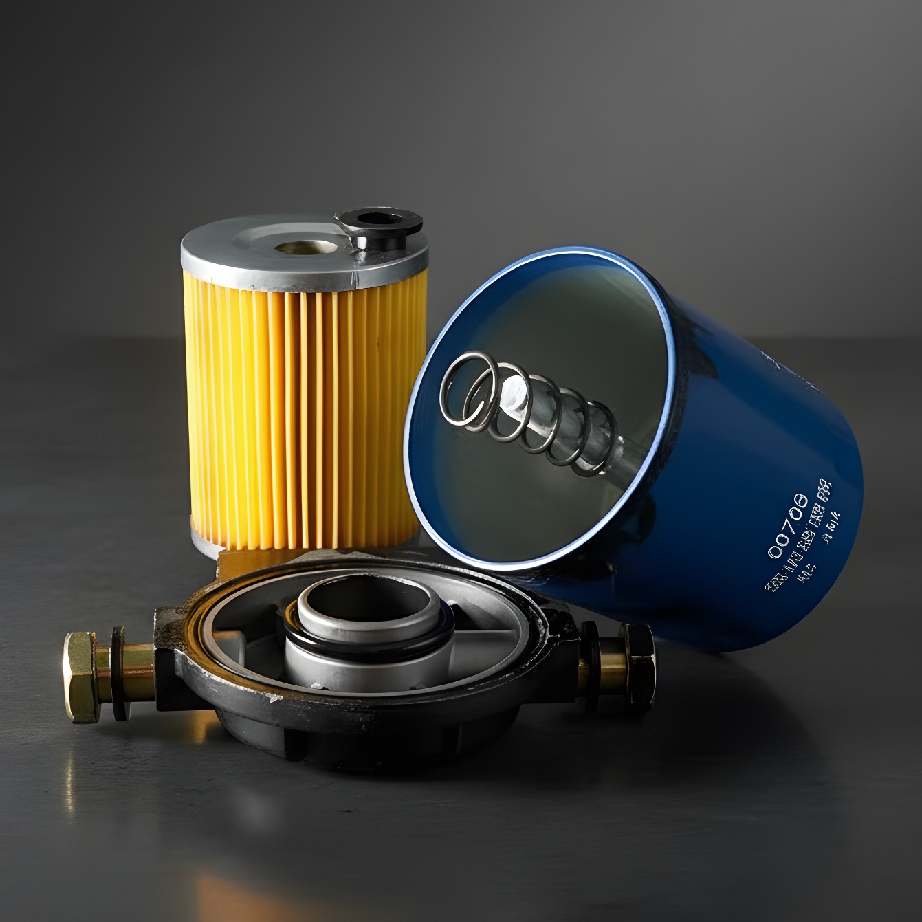 Dieselfilter, komplett med insats 