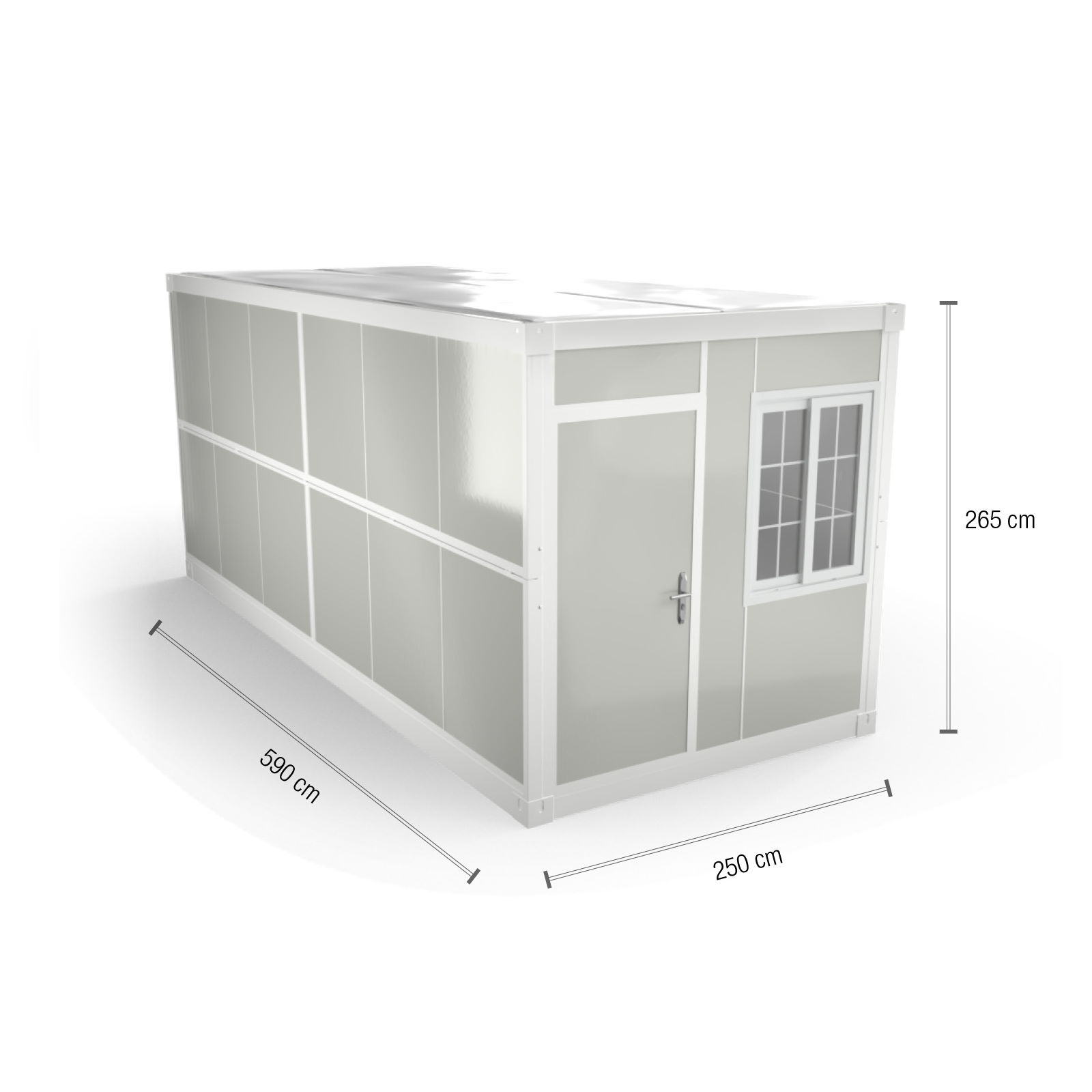 Containerhus Enkeldörr, oisolerad thumbnail